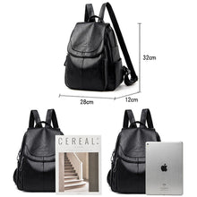 Load image into Gallery viewer, Casual Women Leather Backpack Designer Shoulder Bags For Women 2022 Back Pack School Bags For Teenage Girls Sac Mochila Feminina