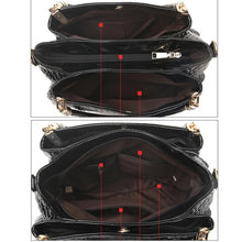 Load image into Gallery viewer, 2Pcs Women luxury Handbag Zip Shoulder Bags For Women 2023 Soft Crocodile Pattern Leather Portable Shopping Totes bolso mujer