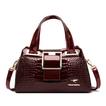 Load image into Gallery viewer, 2 layer Large Capacity Tote Bag Luxury Handbags Women Bags Designer Crocodile Pattern Ladies Boston Shoulder Bag High Quality