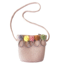 Load image into Gallery viewer, Women Crossbody Shoulder Bag Knitted Straw Messenger Satchel Handbag Bucket Bag Vintage Bucket Straw Beach Bags Women Totes