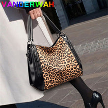 Load image into Gallery viewer, Women's Leopard Bag Luxury Shoulder Crossbody Casual Tote Designer Female Shopper Handbag Large Capacity Messenger Work Ins Sac