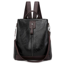 Load image into Gallery viewer, Vintage Female Leather Backpacks Multifunction Women BackPack Anti-theft School Bags For Girls Travel BackPack mochila feminina