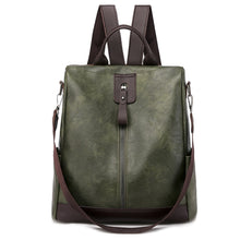 Load image into Gallery viewer, Vintage Female Leather Backpacks Multifunction Women BackPack Anti-theft School Bags For Girls Travel BackPack mochila feminina