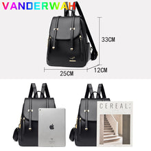 Load image into Gallery viewer, Fashion Women Soft Leather Backpacks Female School Book Bags Large Capacity Shopping Travel Knapsack Femme New Casual Rucksack