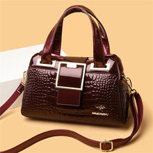 Load image into Gallery viewer, 2 layer Large Capacity Tote Bag Luxury Handbags Women Bags Designer Crocodile Pattern Ladies Boston Shoulder Bag High Quality