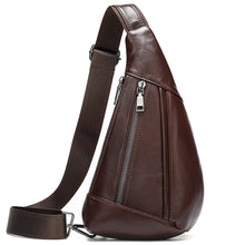 Load image into Gallery viewer, WESTAL Men's Shoulder Bag Men's Genuine Leather Chest Pack Man Sling Messenger Bags Belt Small Crossbody Bags Side Bags for Men