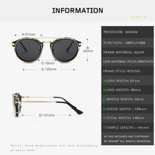 Load image into Gallery viewer, Kdeam Happy Clip On Sunglasses Men Removable Round Glasses Steampunk Women Carve Design Sunglass With Brand Box
