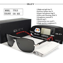 Load image into Gallery viewer, OLEY Brand Men's Polarized Sunglasses women Sun Glasses Driving Goggles Oculos Support logo customization Y8724