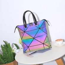 Load image into Gallery viewer, 2022 New Luminous Messenger Bags Women Geometry Handbag Casual Female PU Folding Tote Bags Women Diamond Crossbody Shoulder Bag