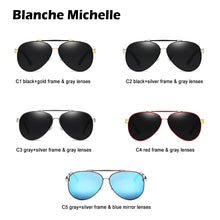 Load image into Gallery viewer, Blanche Michelle Pilot Polarized Sunglasses Men 2020 Brand Mirror Sun Glasses Driving UV400 Alloy Gafas De Sol Oculos With Box