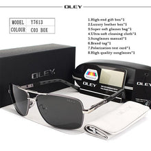 Load image into Gallery viewer, OLEY Brand Men's Polarized Sunglasses women Sun Glasses Driving Goggles Oculos Support logo customization Y8724