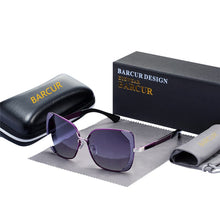 Load image into Gallery viewer, BARCUR Brand Designer Fashion Lady Polarized Sunglasses Women UV400 Gradient Lens Driving Sun Glasses With Original Case