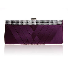 Load image into Gallery viewer, Women Day Clutch Ladies Purse Chain Handbags Women Evening Bag Purple Bride Wedding Party Hand Bags Clutches bolsas mujer XA187C