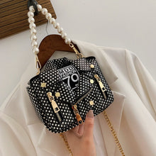 Load image into Gallery viewer, Designer Women Messenger Bags Dot Mini Jacket Bag Lady Shoulder Bag Pearl Handle Chain Crossbody Bags Sac A Main Femme De Marque