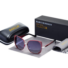 Load image into Gallery viewer, BARCUR Brand Designer Fashion Lady Polarized Sunglasses Women UV400 Gradient Lens Driving Sun Glasses With Original Case