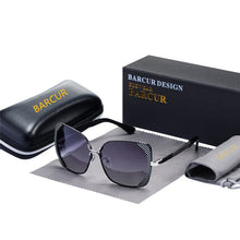 Load image into Gallery viewer, BARCUR Brand Designer Fashion Lady Polarized Sunglasses Women UV400 Gradient Lens Driving Sun Glasses With Original Case