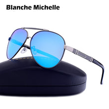 Load image into Gallery viewer, Blanche Michelle Pilot Polarized Sunglasses Men 2020 Brand Mirror Sun Glasses Driving UV400 Alloy Gafas De Sol Oculos With Box