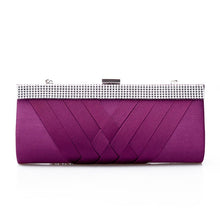 Load image into Gallery viewer, Women Day Clutch Ladies Purse Chain Handbags Women Evening Bag Purple Bride Wedding Party Hand Bags Clutches bolsas mujer XA187C