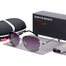 Load image into Gallery viewer, BARCUR Women Gradient Sunglasses Polarized Sun Glasses Luxury Round Eyewear lunette de soleil homme