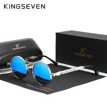 Load image into Gallery viewer, KINGSEVEN High Quality Gothic Steampunk Sunglasses Polarized Men Women Brand Designer Vintage Round Metal Frame Sun Glasses
