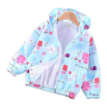 Load image into Gallery viewer, 2022 Spring And Autumn New Long-sleeved Little Girls Clothing Kids Fashion Green Jacket Cartoon Kitten Cat Bluey Jaket Girl
