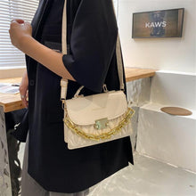 Load image into Gallery viewer, New Embroidery Shoulder Bags for Women Thick Chain Handbags Female Purse PU Leather Flap Crossbody Bags Fashion Designer