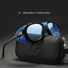 Load image into Gallery viewer, KDEAM Luxury Steampunk Pilot Sunglasses Men and Women Soft Leather Shield Glasses UV400 Protection KD2095