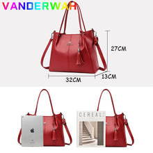 Load image into Gallery viewer, Elegant Women Cowhide Handbag Luxury Designer Shoulder Crossbody Genuine Leather Bag Bridal Red Messenger Sac Fashion Lady Bolsa