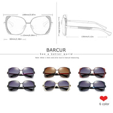 Load image into Gallery viewer, BARCUR Brand Designer Fashion Lady Polarized Sunglasses Women UV400 Gradient Lens Driving Sun Glasses With Original Case