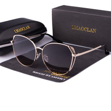 Load image into Gallery viewer, LMAOCLAN Polarized Sunglasses Women Ladies Sun Glasses Female Vintage Oversized Eyewear UV400