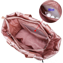 Load image into Gallery viewer, Women Gym Sports Bag Waterproof Swimming Yoga Mat Blosa Pink Weekend Travel Duffle Bags for Women Sport Fitness Shoulder Handbag