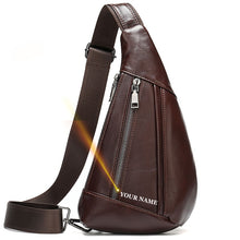 Load image into Gallery viewer, WESTAL Men's Shoulder Bag Men's Genuine Leather Chest Pack Man Sling Messenger Bags Belt Small Crossbody Bags Side Bags for Men