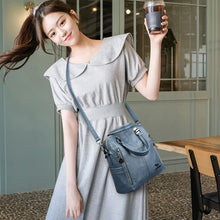 Load image into Gallery viewer, Hot Sale High Quality Leather Backpack Women Shoulder Bags Multifunction Travel Backpack School Bags for Girls Bagpack Mochila