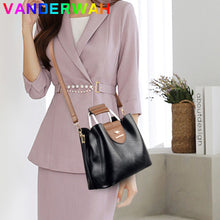 Load image into Gallery viewer, 3 Layers Brand Small Tote Bag Oil Skin Leather Luxury Handbags Women Bags Designer Ladies Shoulder Crossbody Hand Bags for Women