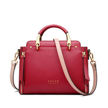 Load image into Gallery viewer, FOXER Handbag Women Purse Female Split Leather Crossbody Shoulder Bags Large Capacity Handbags Stylish Messenger Bags Chic Totes