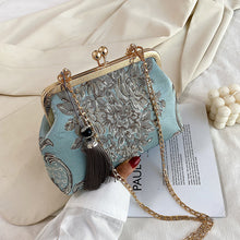 Load image into Gallery viewer, Chain Women Shoulder Crossbody Messenger Bag Women's Handbags Autumn Vintage Fashion Flowers Bag Bags Kiss Lock Shell Bags Bag