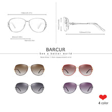 Load image into Gallery viewer, BARCUR Women Gradient Sunglasses Polarized Sun Glasses Luxury Round Eyewear lunette de soleil homme
