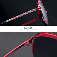 Load image into Gallery viewer, BARCUR New Fashion Sunglasses Women White Frame Gradient Polarized Sun Glasses Driving UV400 Eyewear with Update Box Free