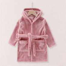 Load image into Gallery viewer, Cute Baby Boys Girls Flannel Cartoon Kids Dressing Gown Winter Casual Warm Long Sleeve Sleepwear Pajama Bathrobe for Children