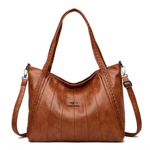 Load image into Gallery viewer, New Casual Tote Soft Leather Luxury Handbag Women's Bag Designer Ladies Large Shoulder Crossbody Hand Sac for Female Patchwork