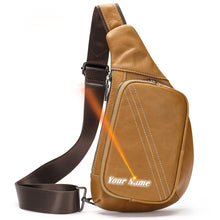 Load image into Gallery viewer, WESTAL Men's Shoulder Bag Men's Genuine Leather Chest Pack Man Sling Messenger Bags Belt Small Crossbody Bags Side Bags for Men