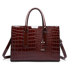 Load image into Gallery viewer, Pantent Leather Women Messenger Bags Crocodile Female Crossbody Shoulder Hand bags For Women 2022 High Quality Ladies Handbags