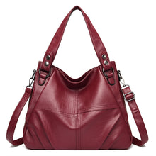 Load image into Gallery viewer, High-end Leather Top-handle Bag Casual Tote Large Capacity Woman Bags Luxury Designer Handbag Purses Brand Shoulder Sac A Main