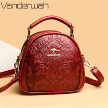 Load image into Gallery viewer, Flower Printed Crossbody Bags 2022 Fashion 2 Layers Trendy Handbags Luxury Women Designer High Quality PU Leather Shoulder Bags