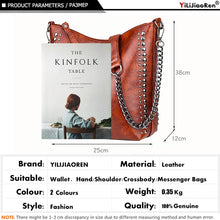 Load image into Gallery viewer, Retro Rivet Shoulder Bag Chain Crossbody Bags for Women Luxury Leather Messenger Bag Women Large Handbag Lady Bolsas De Mujer