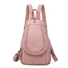 Load image into Gallery viewer, New Embroidery Orchid Women Backpack Casual 3 in 1 Backpack For Teenage Girls Soft Washed PU Leather Chest Bags For Women Sac