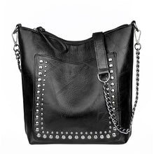 Load image into Gallery viewer, Retro Rivet Shoulder Bag Chain Crossbody Bags for Women Luxury Leather Messenger Bag Women Large Handbag Lady Bolsas De Mujer