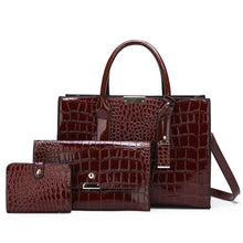 Load image into Gallery viewer, Pantent Leather Women Messenger Bags Crocodile Female Crossbody Shoulder Hand bags For Women 2022 High Quality Ladies Handbags