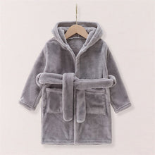 Load image into Gallery viewer, Cute Baby Boys Girls Flannel Cartoon Kids Dressing Gown Winter Casual Warm Long Sleeve Sleepwear Pajama Bathrobe for Children