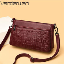 Load image into Gallery viewer, Luxury Cowhide Designer Leather Handle Bag for Female High Quality Woman Shoulder Messenger Bag Brand Ladies Handbags and Purses